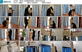 【一绳所爱】小花影麻绳KB拘束袋紧束，高高悬空吊起来