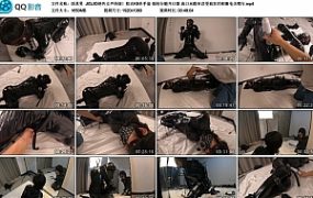 【面具男】JIOJIO绝色女声伪娘！胶衣K9单手套 强制分腿开口器 流口水跪坐忍受疯狂的刺激电击爬行