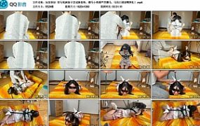 【玩奴原创】双马尾JK妹子尝试新姿势，驷马小鸡缚严厉驷马，马具口球堵嘴挣扎！