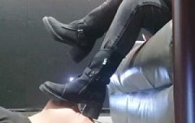 【小贱mt】主播短靴踩脚垫直播【双视角版】