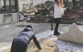 【辰辰】冰天雪地户外遛狗骑马