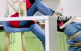 【美离子】五花大绑强制圣水加官窒息