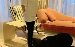 【上海赵丽颖】网红模特-长靴黑棉袜+圣水+骑马