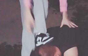 【美娜格格s】户外AJ素人遛狗奴