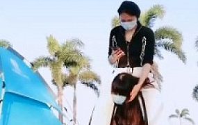 【丹祖宗S】户外抓住小三母狗狠虐（双视角）