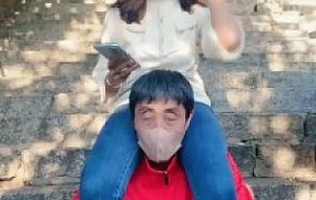 【小劳拉】户外山顶骑马【完整版】