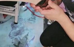 【西安欣】训狗钻胯舔脏鞋底 JS22091901