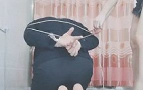 【灵竹】捆绑强制虐奶狗