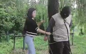 【霁月S&辰辰S】户外捆绑鞭打贱狗（续集）（双视角）