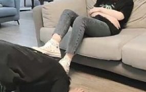 【欣欣S】帆布鞋肉丝气味羞辱