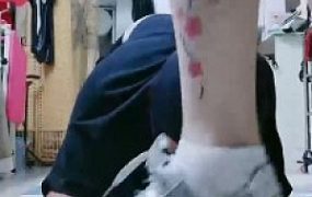 【紫钰大人】香香白棉袜玩狗