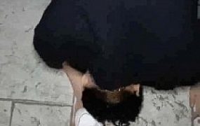 【上海户外go】户外给高颜值女菩萨舔脚