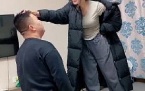 【麋鹿银儿】双素人S暴打爆踹废物狗