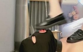 【希希子】JK白丝-语言辱母-白丝夹头-近距离舔脚口水