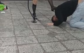 【第一男神】户外极品美女马路调