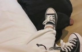 【甜沁】高帮帆布鞋超脏棉袜羞辱狗