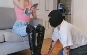 【暴力美学】过膝高跟调/转胯/捆绑/裤里丝极限深喉