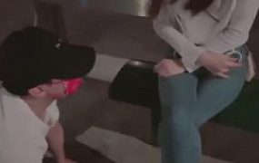 【诗诗】夜跑后小白鞋原味户外羞辱狗