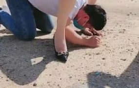 【丹祖宗】带素人小姐姐户外玩狗【双视角版】