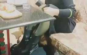 【羽诺】西餐厅家奴伺候晚餐