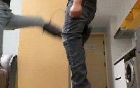 【阿月】超紧牛仔裤长靴调狗/踢裆/踩踏