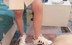 【广州楚楚】贝壳头船袜-踩踏踩脖子深喉 G-210713-32