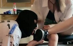 【筱月】车模运动鞋白棉袜羞辱