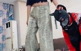 【麋鹿银儿】素人S酒后戏耍狗