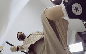 【婧児小主】晓G全语言脏帆布鞋和白袜踩头顶踩脖子 踩踹审讯 GP824F YC-220523-5