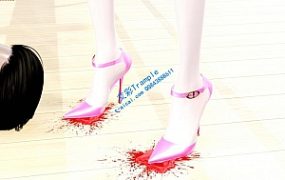 超美美少女漫画系列（拖鞋+肉丝美腿+平底鞋+高跟踩杀）YC-200209