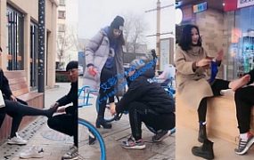 极品骚男到处忽悠会足疗 摸脚无数