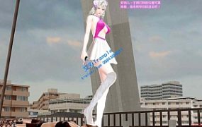 超美美少女漫画系列（高跟长筒银白皮靴+肉丝美腿+紫红高跟）YC-200314