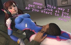 动漫游戏-D.VA 天使 黑百合-高清 踢打坐脸腿绞 O-170422-9