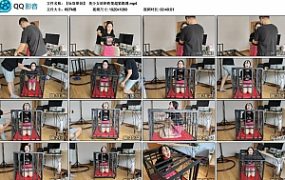 【【玩奴原创】】美少女欣妍铁笼超紧跪缚