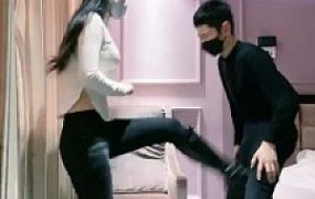 套路直播视频【罗宾】长靴重度踢裆/耳光/sp/转胯