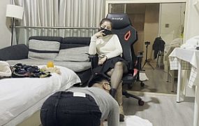 【黑丝诱惑】舔干净原味脏长靴和脏高跟鞋 YC-230308-9