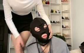 套路直播视频【辉夜】御姐欺负奶狗-踩狗舌头/脚底踩踏喂食/深喉