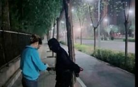 【涵姐】户外吊绑树上虐打狗