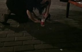 【丹祖宗】母畜户外-含袜子拽头发溜/奶茶店调/耳光舔脏鞋