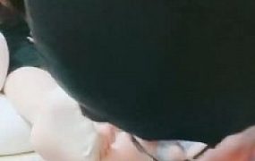 【南茜】高跟踩狗爪/闻舔原味肉丝脚/关狗笼 B2301