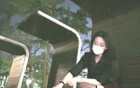 【禾未】户外公园遛狗骑行-踩踏/高跟踩踏插嘴/深喉【双视角版】