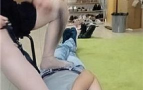 【笑笑女王】双S-园丝袜高跟恋足舔【下】