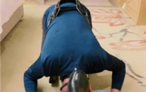 【语阳】给狗戴马鞍骑马爬行