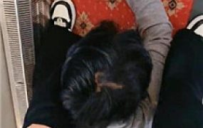 【奶味小仙女】踩踏火车上的地毯狗