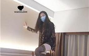 【御妍】捆绑床上高跟黑丝全体重踩踏【下】