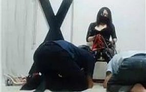 【冰炫】双M-重度鞭打/骑马耳光/长靴高跟踩【双视角版】JS240917-19