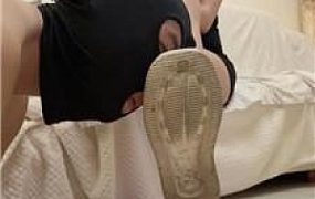 【汐月】狗舌舔超脏拖鞋+玉足 bf46644