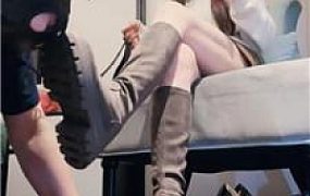 【UU大人】清理脏长靴/原味棉袜辱/品尝玉足 JS241126-8