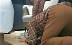 【夏媛】沉浸式-高跟网袜+运动鞋白袜踩虐 JS241204-19