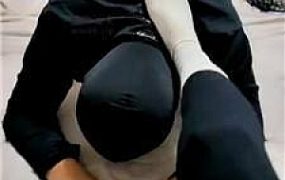 【小羊咩咩】皮带鞭打白袜脚踩虐 JS250119-26